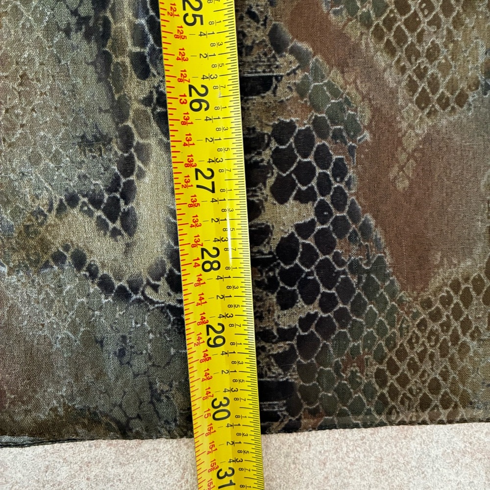 Multi-color Snake Print Rectangle Scarf - Picture 6 of 6